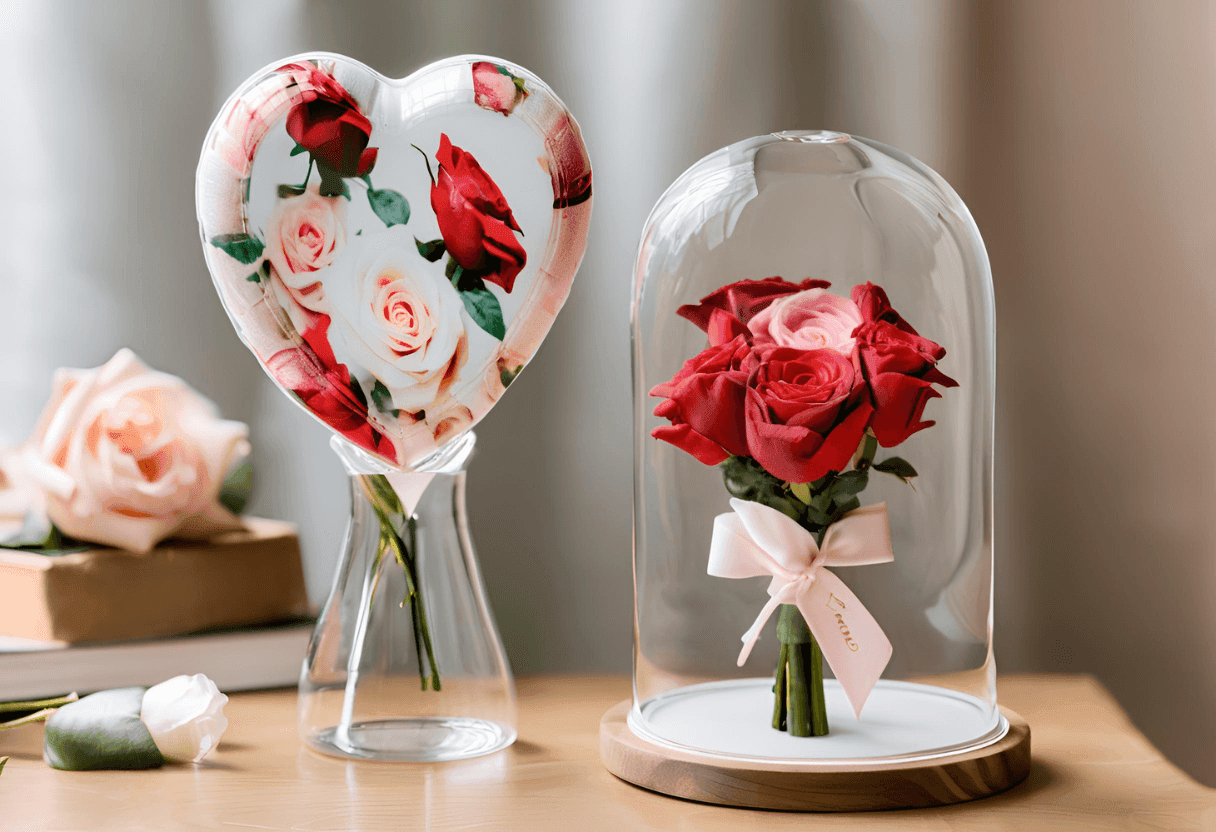 Express Your Love with Bouquet Glass Cover Rose: The Ultimate Valentines Gift for Her - SmartPursue™