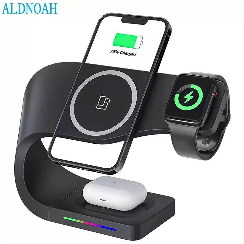 3-in-1 Wireless Charger Stand: Effortless Charging for iPhone and AirPods - SmartPursue™