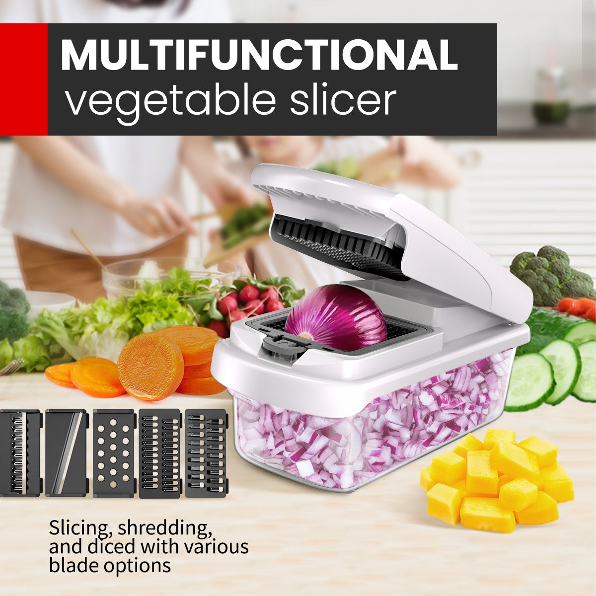 15-in-1 Vegetable Chopper & Food Processor
