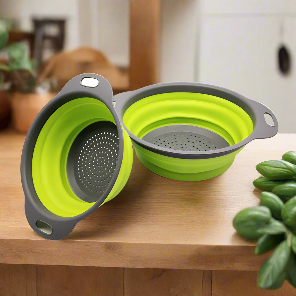 🥦 Foldable Silicone Colander – Space-Saving Strainer - SmartPursue™