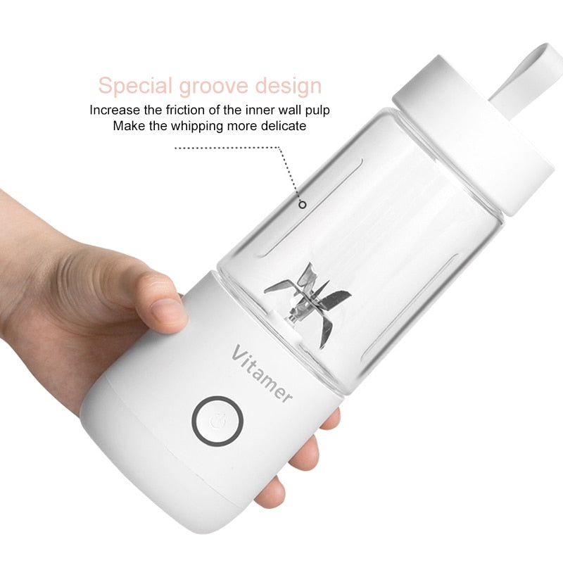 Portable USB Blender & Juicer Cup – 350ml Rechargeable Smoothie Maker