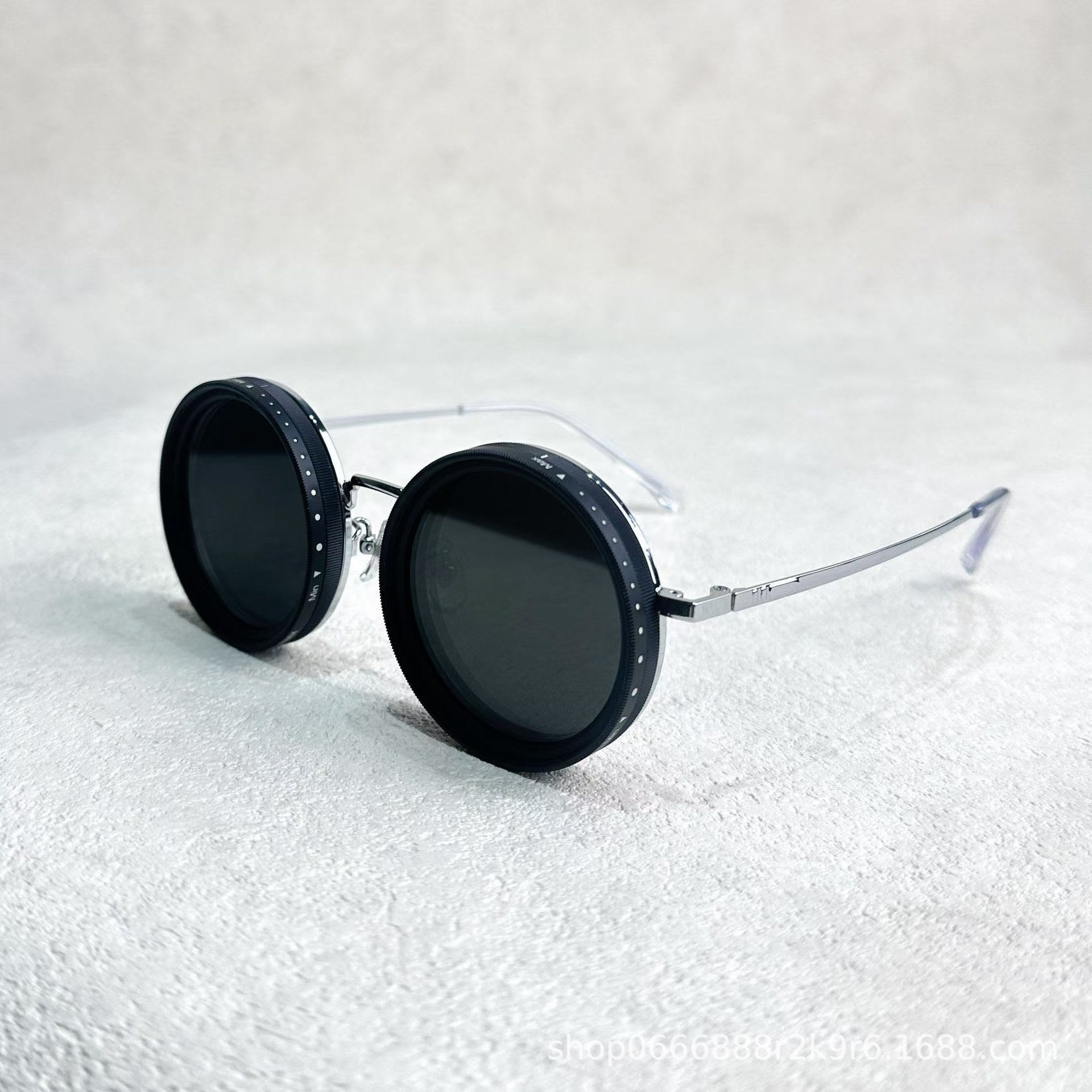 Lunettes de soleil polarisées à atténuation réglable – Style rond rétro punk