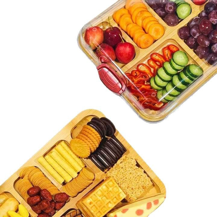 Bamboo Snack Tray Dry Fruit Plate CJ