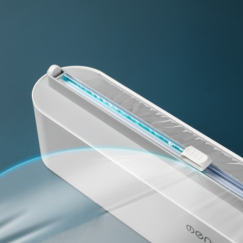 Cling Film Wrap Dispenser with Cutter – Wall Mounted Foil & Plastic Wrap Holder