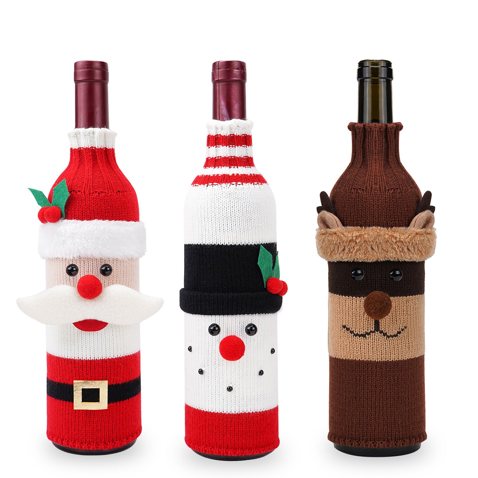 🎅 Christmas Bottle Covers – Festive Home Fashion Holiday Decorations CJ