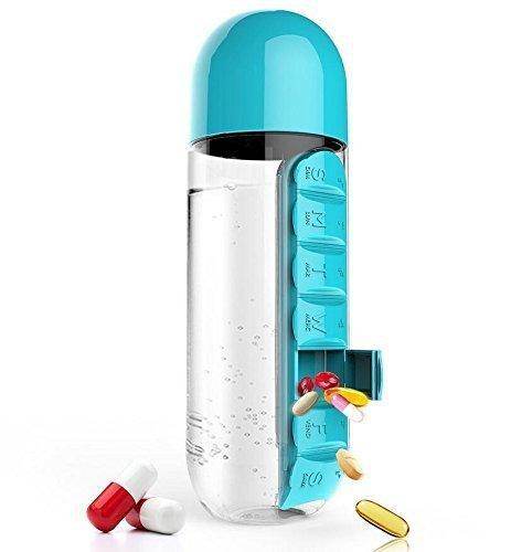 Travel pill organizer water bottle - SmartPursue™