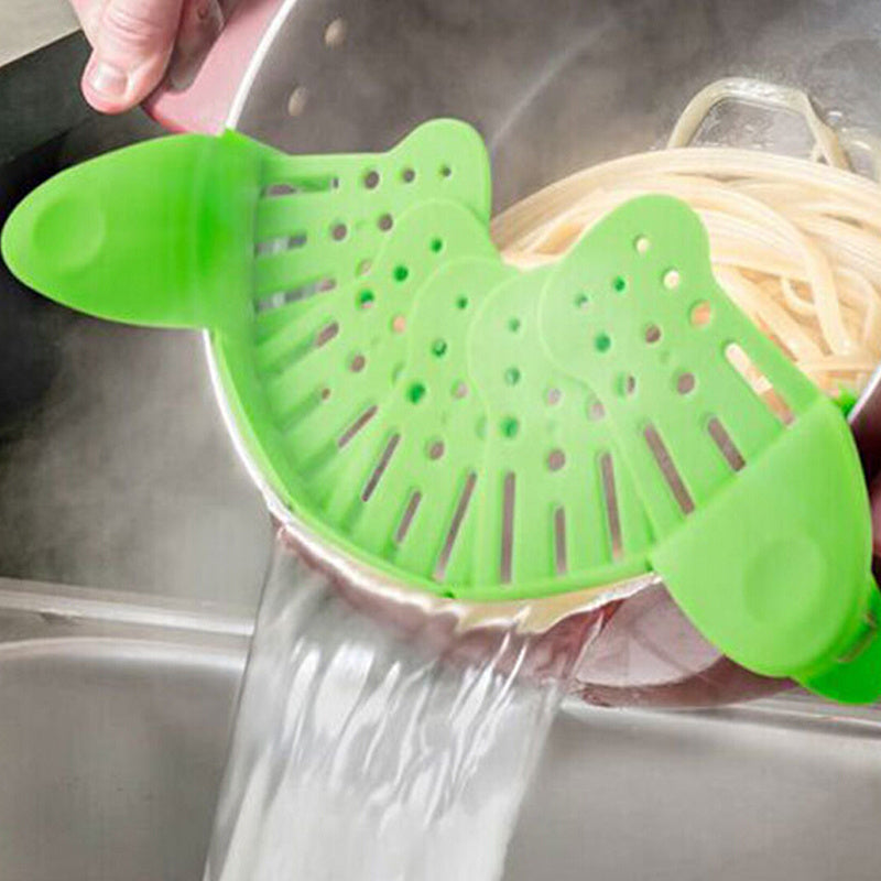 🍝 Universal Silicone Clip-On Pot Strainer - SmartPursue™