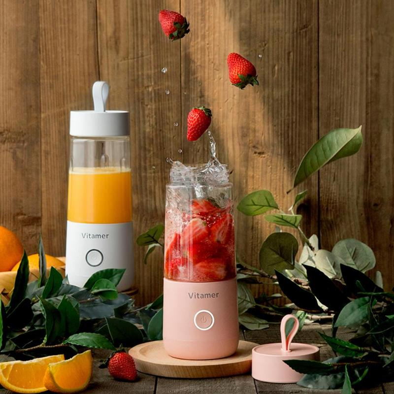 Portable USB Blender & Juicer Cup – 350ml Rechargeable Smoothie Maker