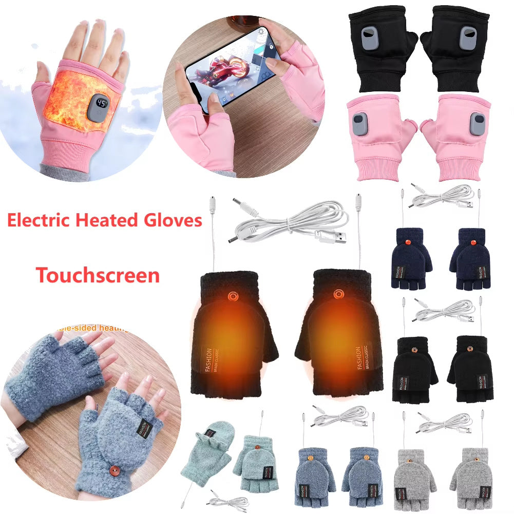 Comfort Warm Gloves Electric Winter Heating USB Rechargeable Smart Warm Winter Gloves For Skiing Cold Weather Driving Hiking Travel & Portable Gadgets