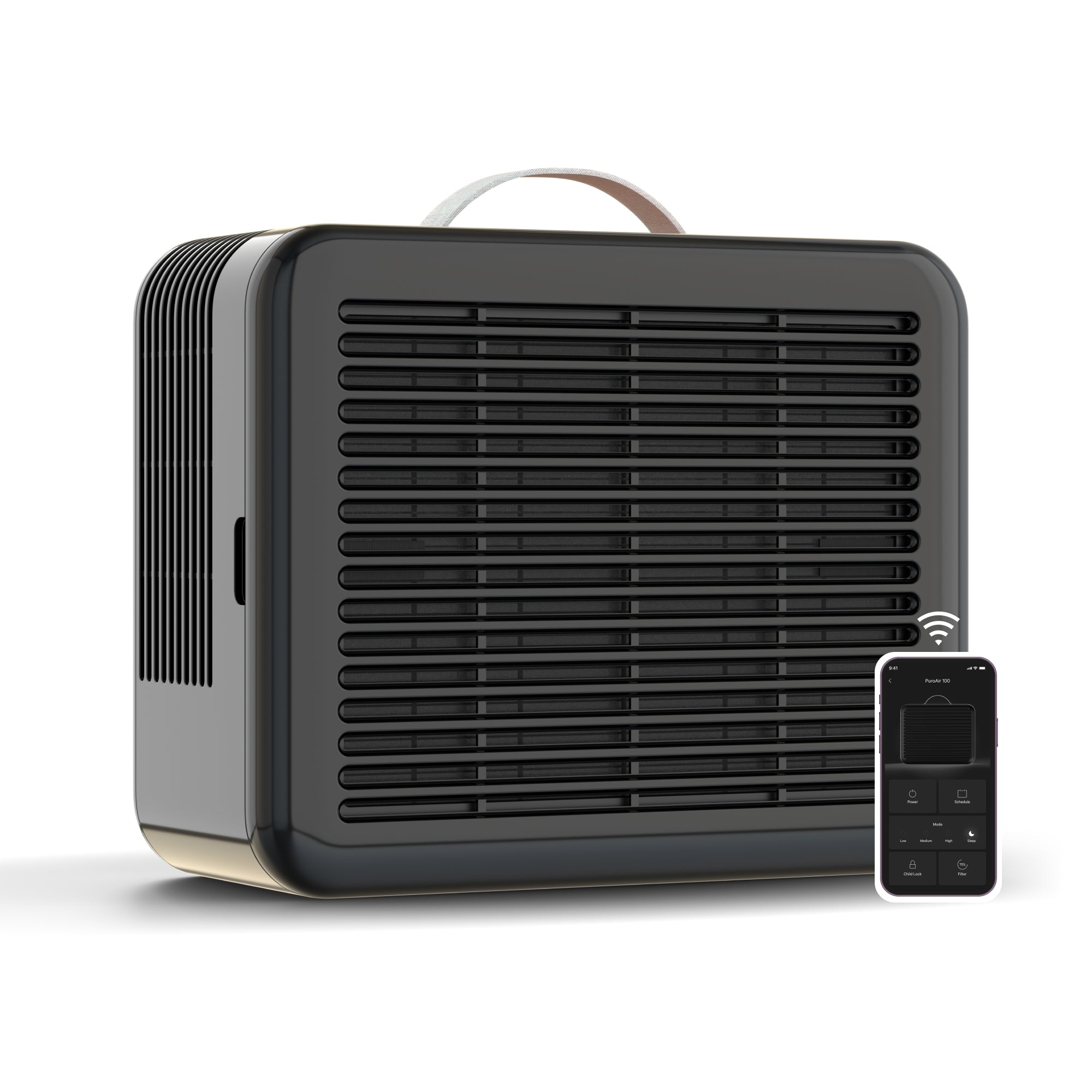 PuroAir 100i Smart HEPA Air Purifier – Compact Smart Air Cleaner for Home