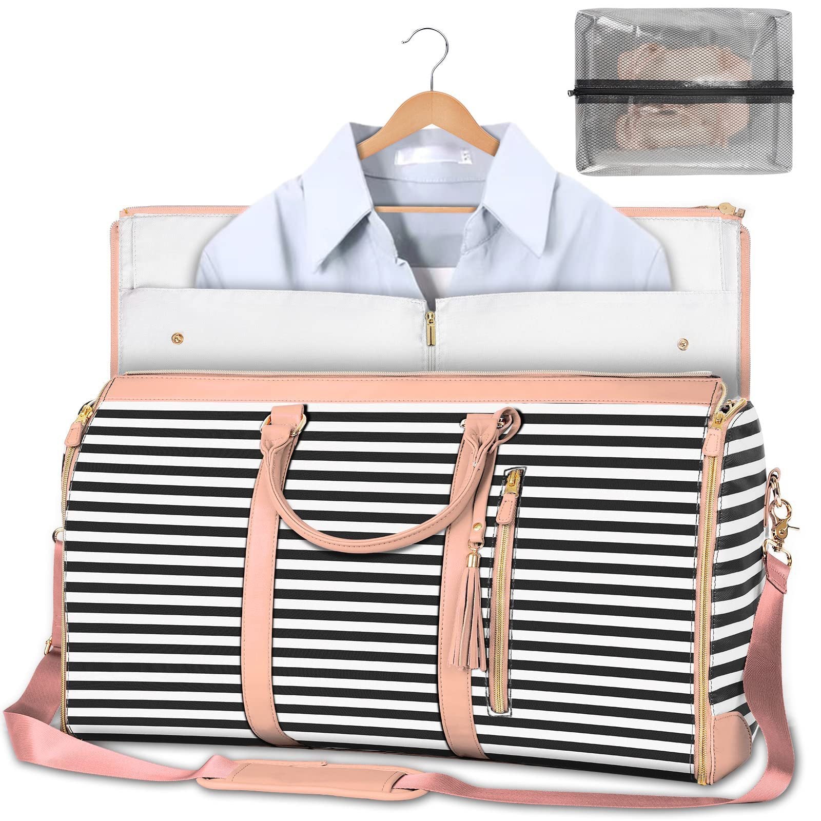 Large Capacity Travel Duffle Bag Women's Handbag Folding Suit Bag Waterproof Clothes Totes CJ