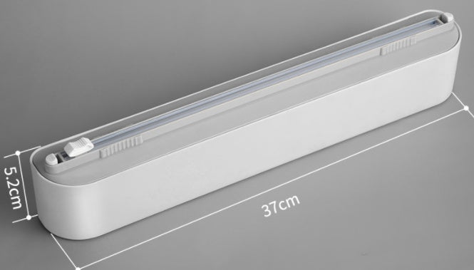 Cling Film Wrap Dispenser with Cutter – Wall Mounted Foil & Plastic Wrap Holder