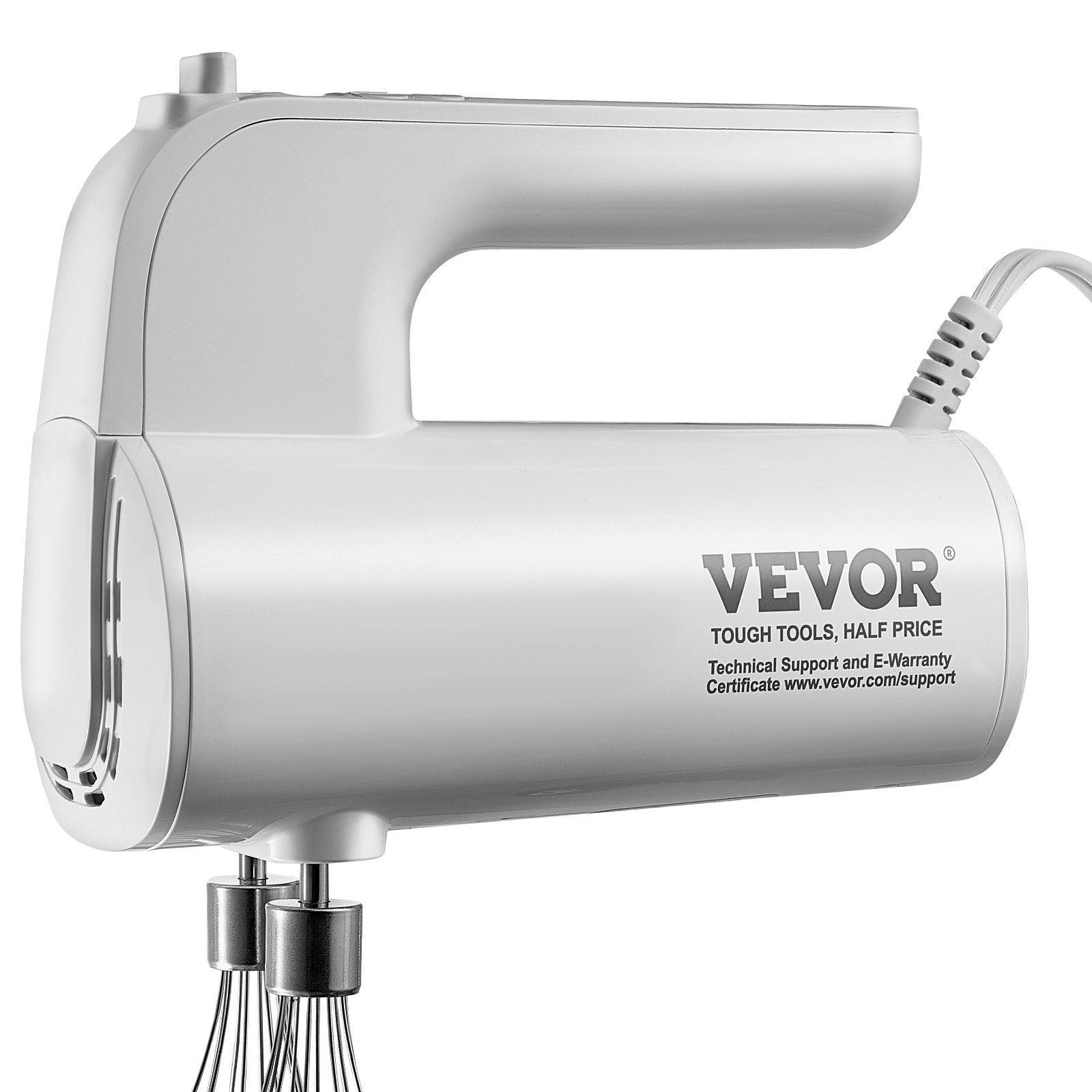VEVOR Digital Electric Hand Mixer, 5-Speed, 200W Portable Electric Handheld Mixer, With Turbo Boost Beaters Dough Hooks Whisks Storage Bag, Baking Supplies For Whipping Mixing Egg Cookie Cake Cream CJ US