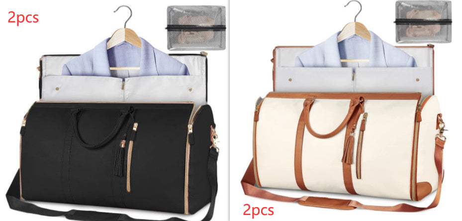 Large Capacity Travel Duffle Bag Women's Handbag Folding Suit Bag Waterproof Clothes Totes CJ