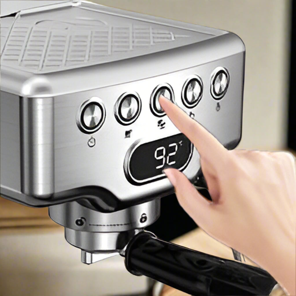 Geek Chef Espresso Machine, 20 Bar Espresso Machine With Milk Frother For Latte, Cappuccino, Macchiato, For Home Espresso Maker, 1.8L Water Tank, Stainless Steel, Ban On Amazon Smart Kitchen & Home