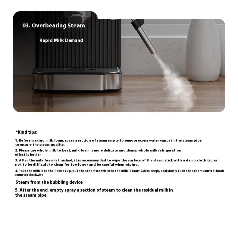 ☕ Italian Coffee Machine – High-Pressure Espresso Maker for Home Barista Brewing Smart Kitchen & Home