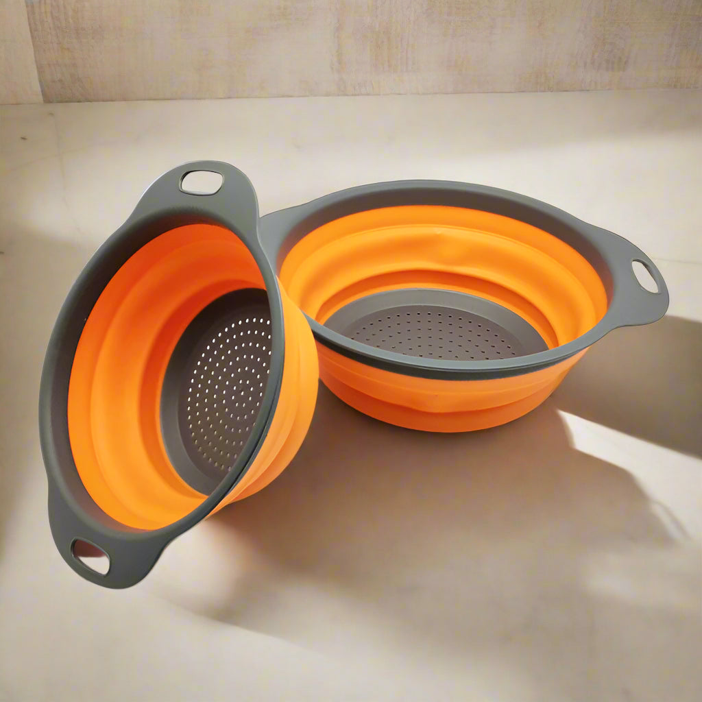 🥦 Foldable Silicone Colander – Space-Saving Strainer - SmartPursue™