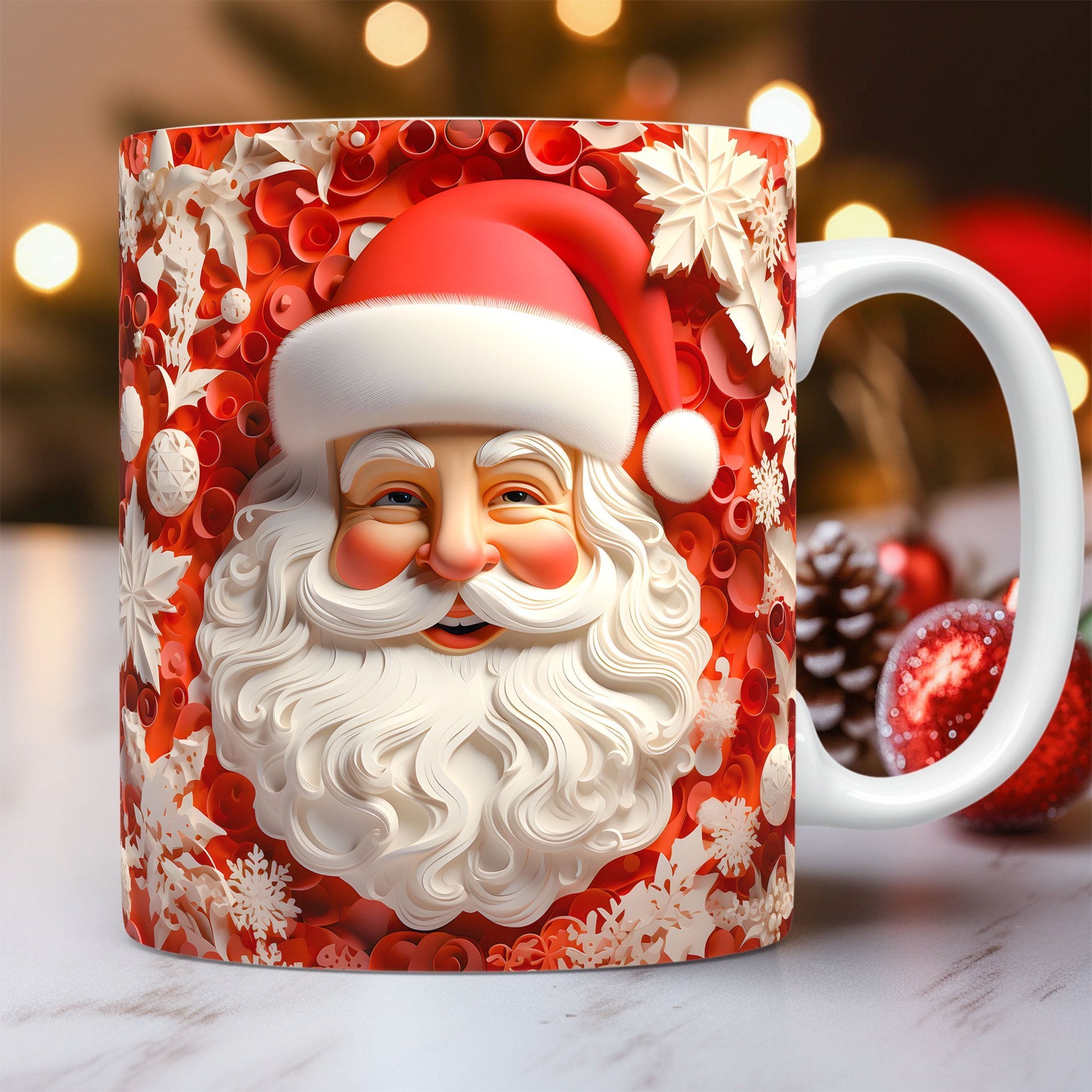 Creative 3D Christmas Ceramic Mug Unique Space Design Snowman Santa Coffee Cup Tea Milk Mug Christmas Gifts For Kids Adults Kitchen Gadgets CJ
