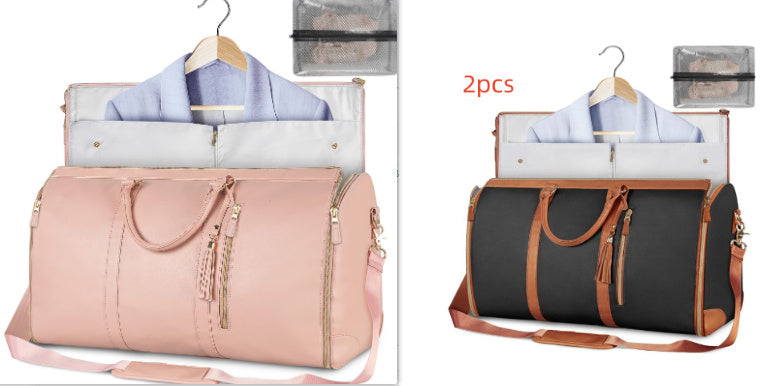 Large Capacity Travel Duffle Bag Women's Handbag Folding Suit Bag Waterproof Clothes Totes CJ