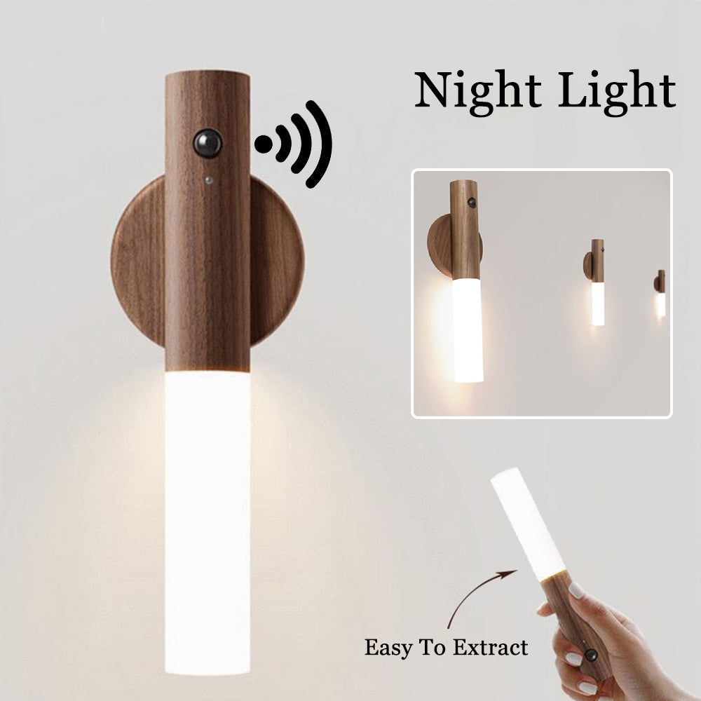 USB Magnetic Wood Motion Night Light CJ US