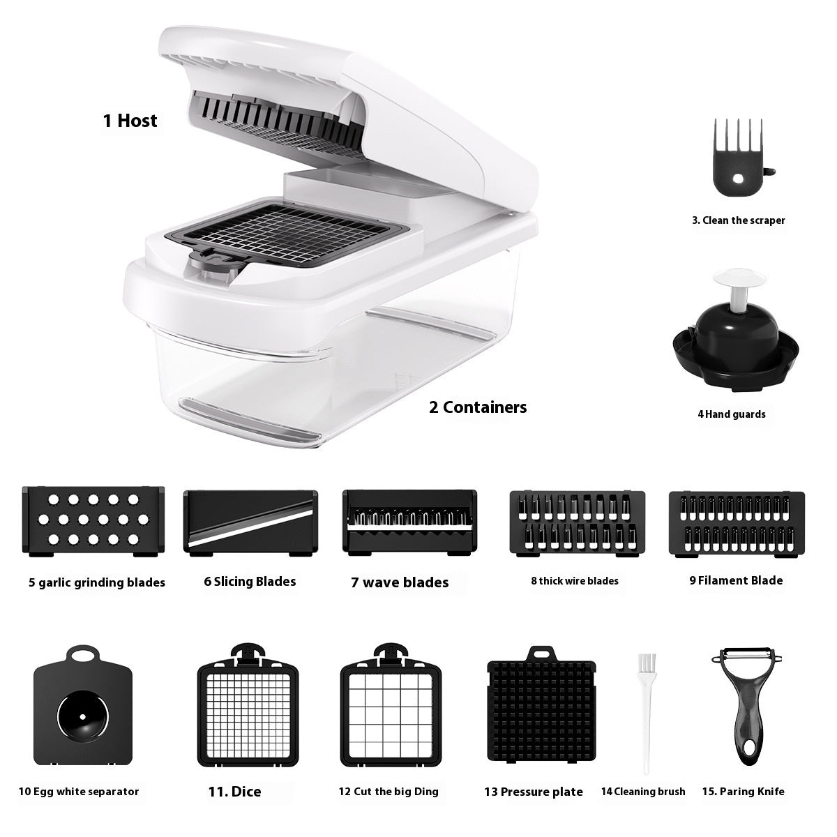 15-in-1 Vegetable Chopper & Food Processor