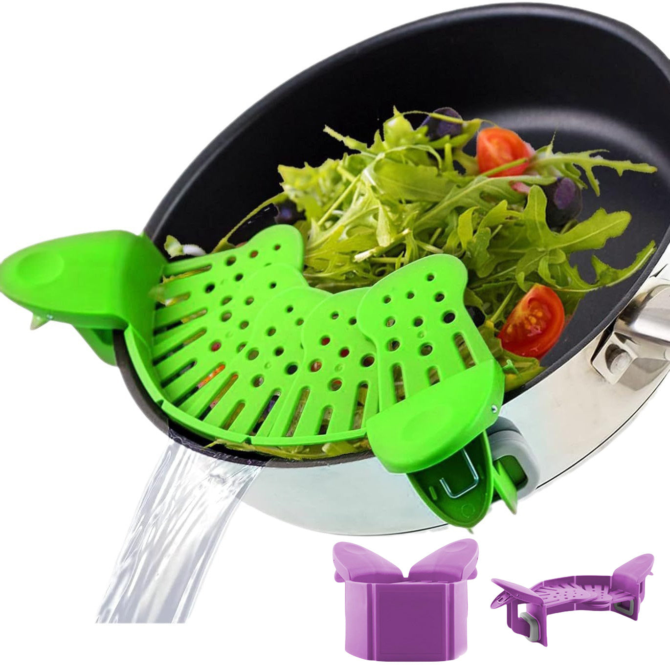 🍝 Universal Silicone Clip-On Pot Strainer - SmartPursue™