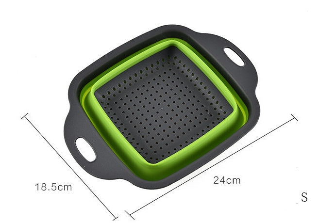 🧺 Square Folding Telescopic Drain Basket - SmartPursue™
