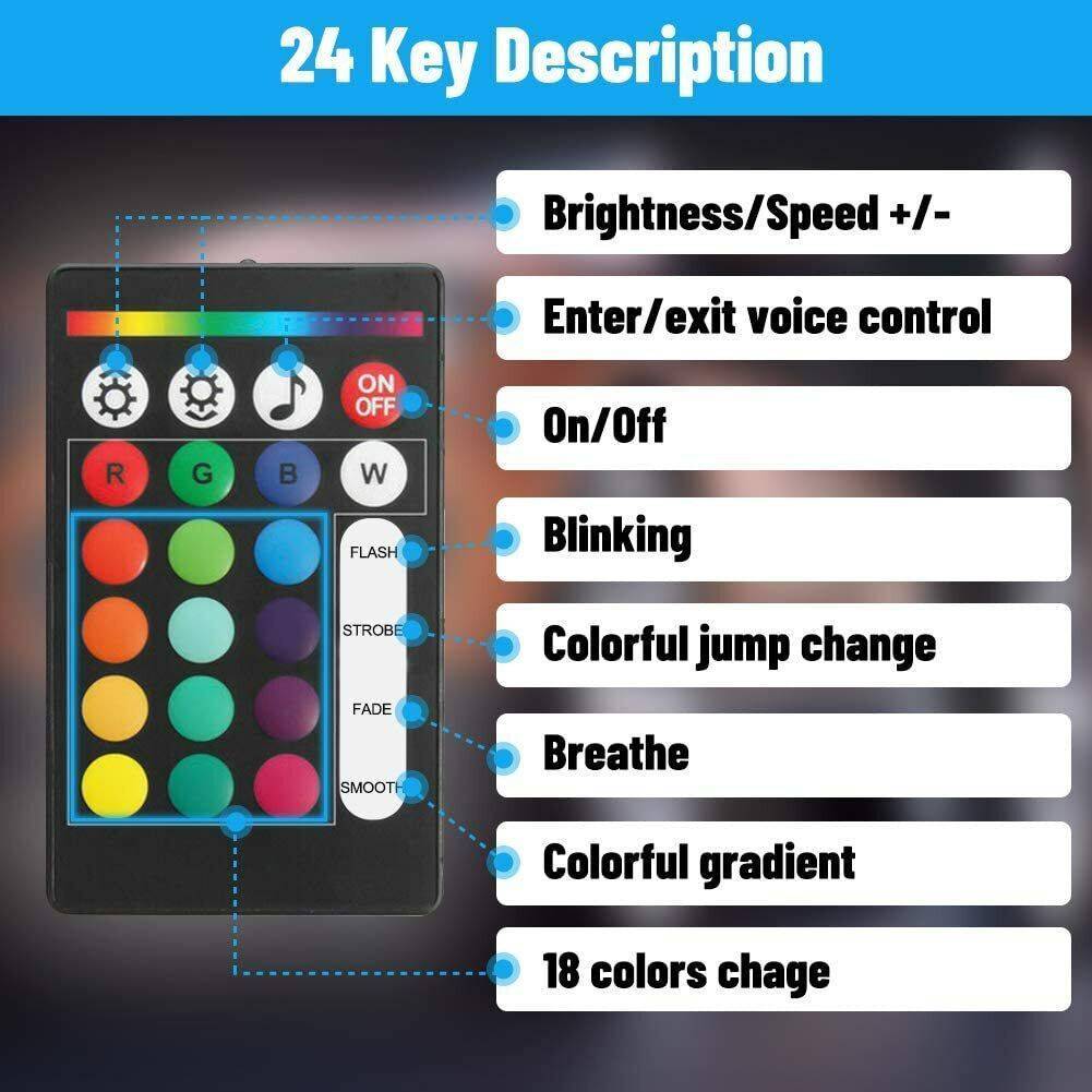 RGB Car Underglow Neon Strip Kit CJ US