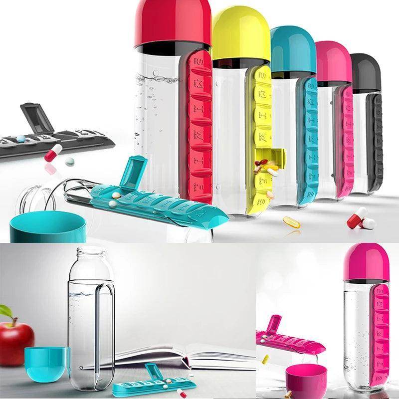 Travel pill organizer water bottle - SmartPursue™