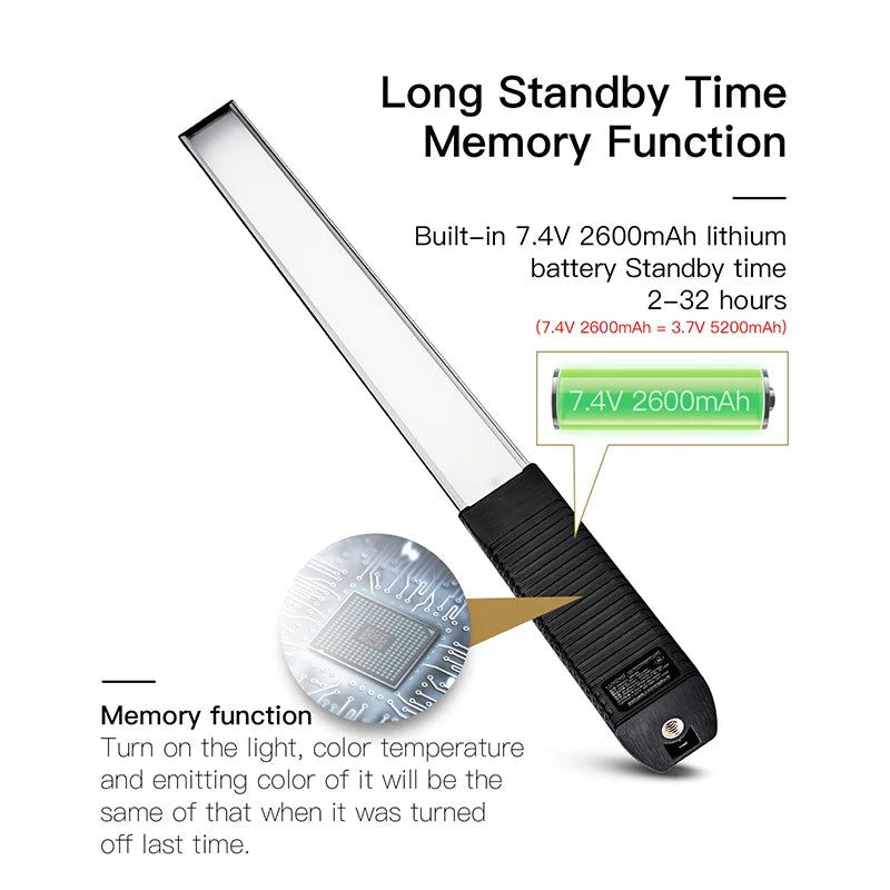 🌈 Luxceo Q508A RGB LED Wand – Studio Light with Battery & Remote - SmartPursue™