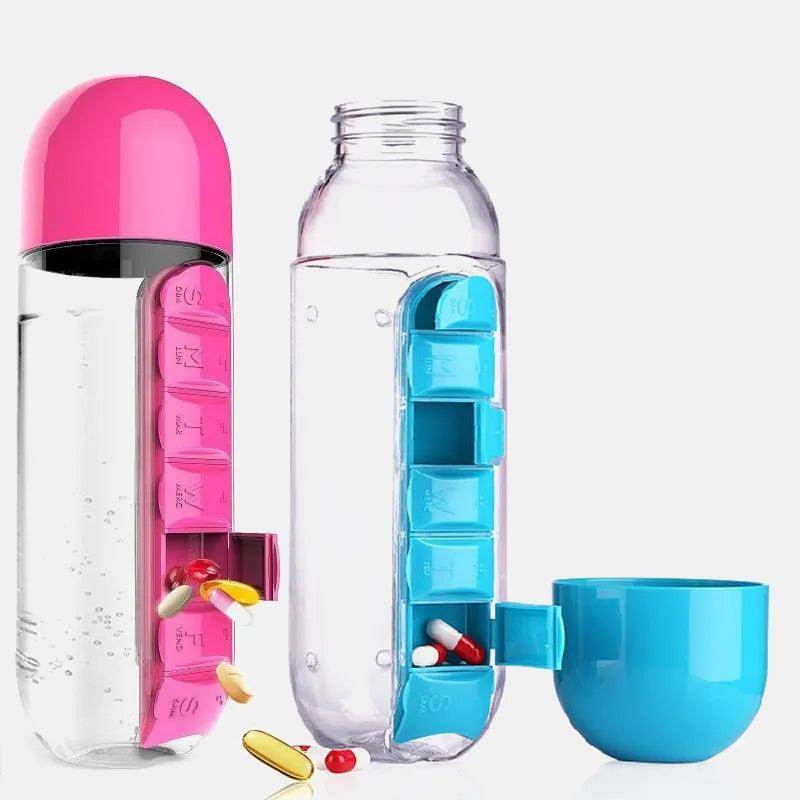 Travel pill organizer water bottle - SmartPursue™