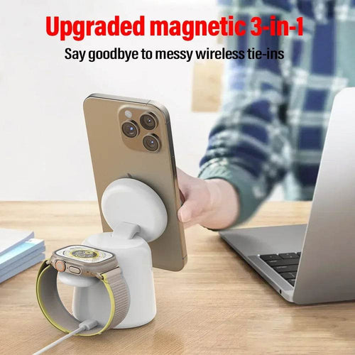 3-in-1 Magnetic Wireless Charger Stand - SmartPursue™