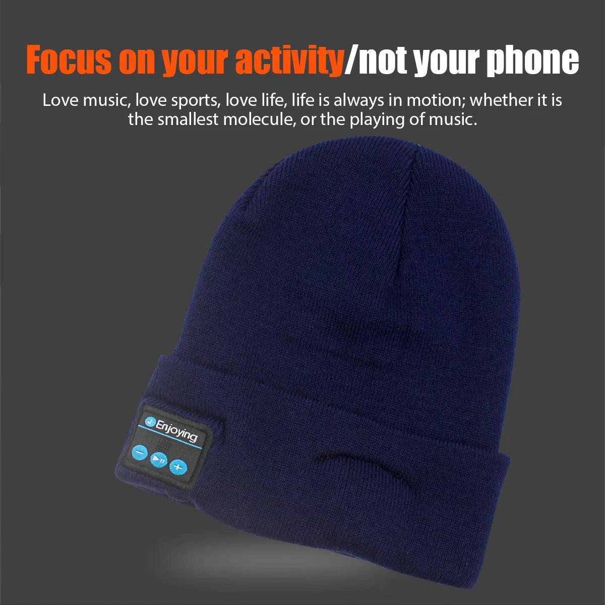 Wireless Bluetooth Music Hat Outdoor Knitted hat Headphone Winter Warm Beanie Speaker Removable Cap For Cycling Running Yoga SmartPursue™