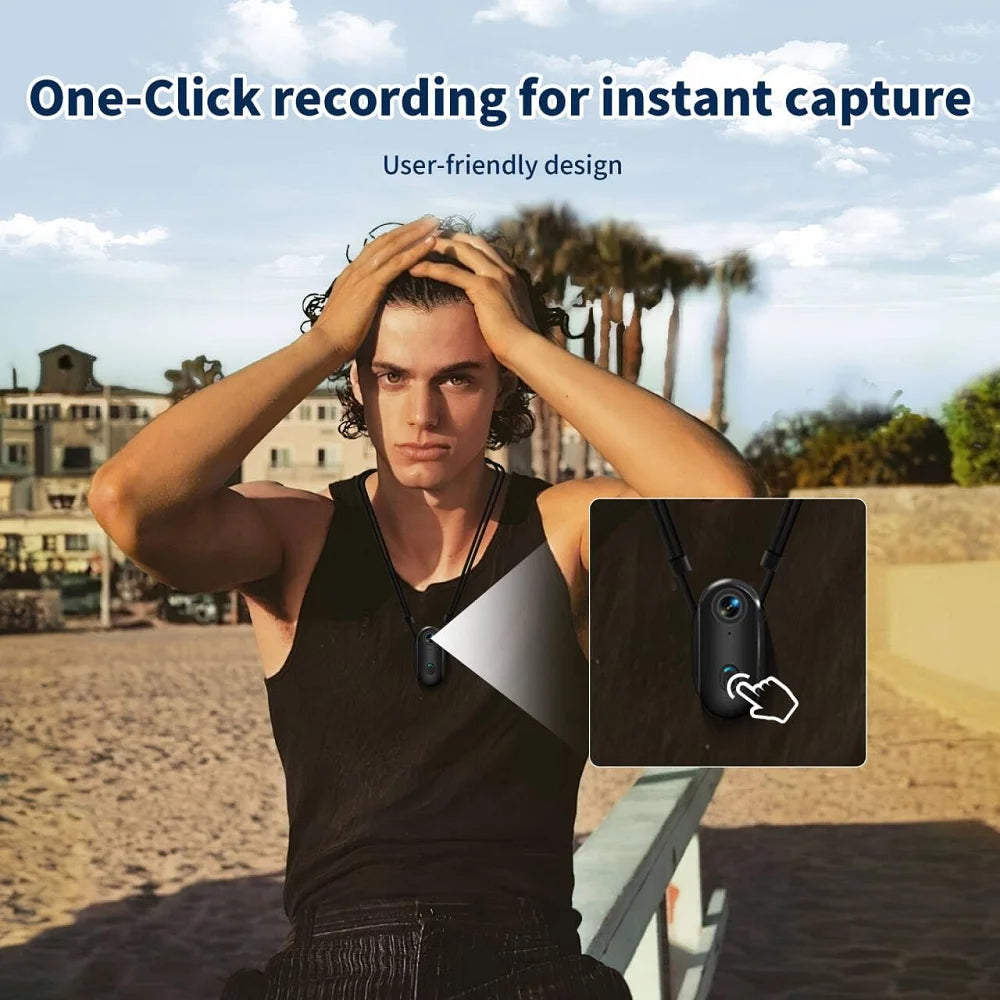 4K HD Mini Pet Collar Camera Wide Angle Lens 1080P FHD Portable Dog Cat Neck Camera Vlog Sport Action Body  WiFi Video Recording SmartPursue™