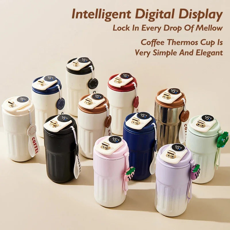 🌡️ Smart LED Thermos Bottle – Stainless Steel Travel Flask - SmartPursue™