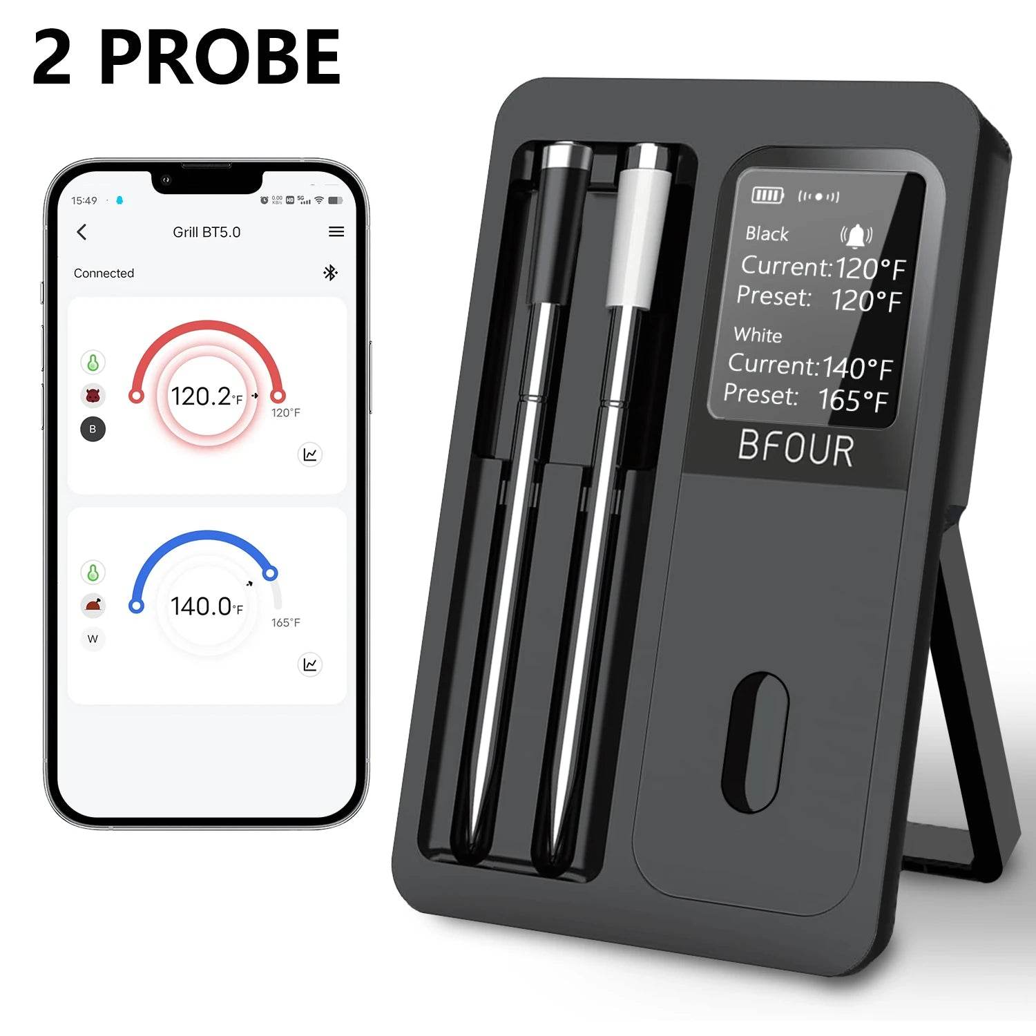 Wireless Bluetooth Meat Thermometer – Smart Cooking with Precision - SmartPursue™