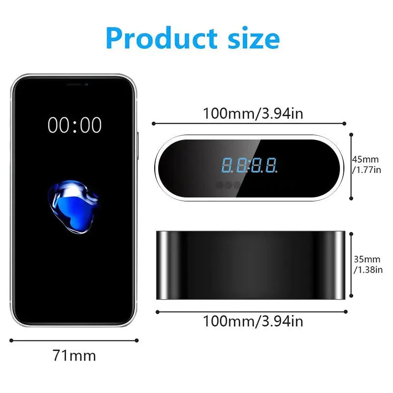 4K HD WIFI Clock Camera 120degree Camera Micro Cam IR Night View Alarm Camcorder Digital Watch Video Mini DVR Oculta Small Cam SmartPursue™