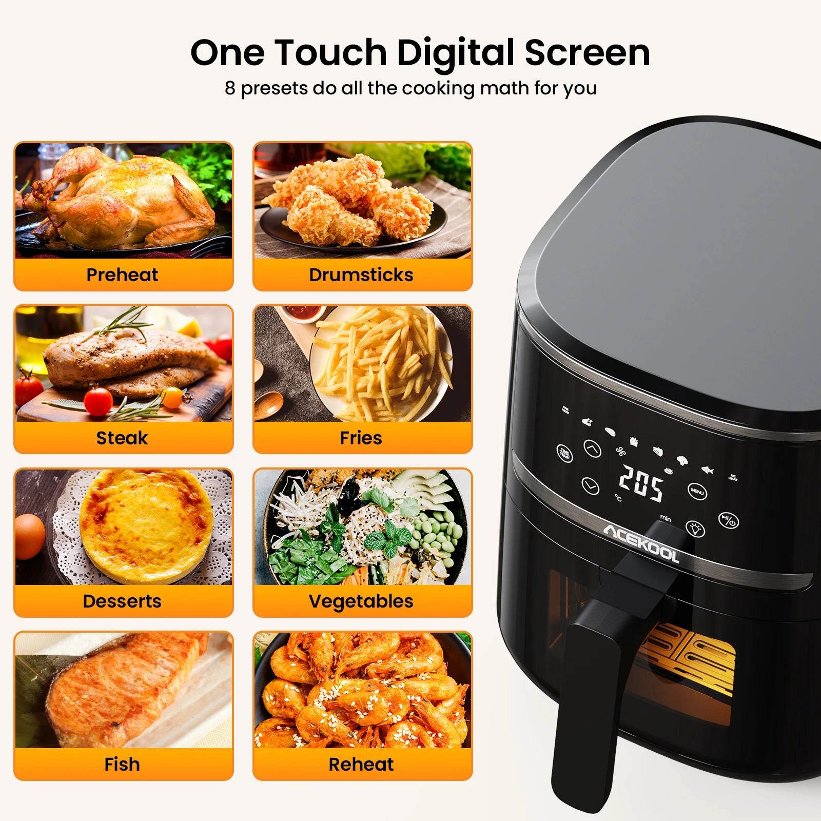 5-Quart Digital Air Fryer Toaster Oven - SmartPursue™