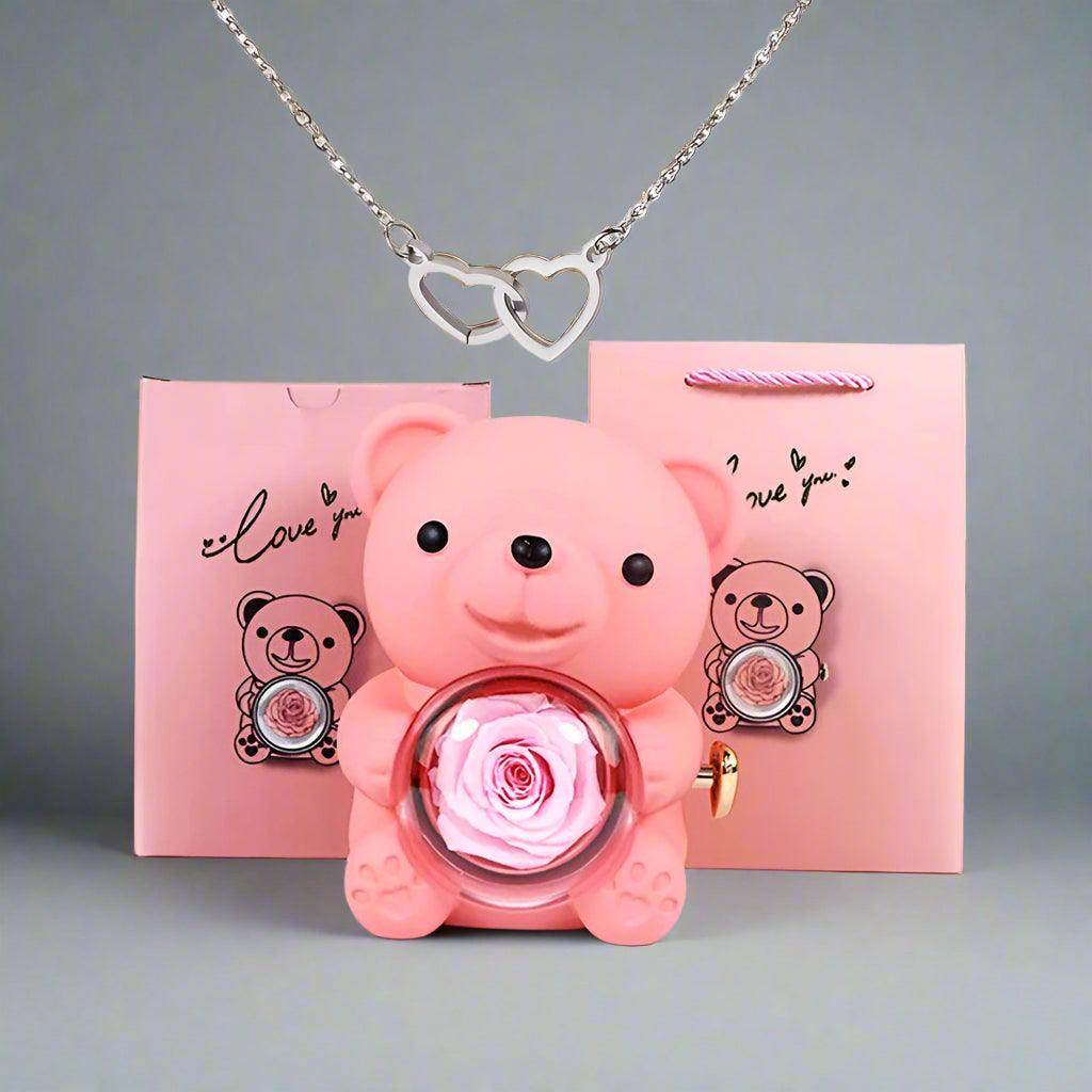 Valentine's Day Rose Bear Necklace - SmartPursue™