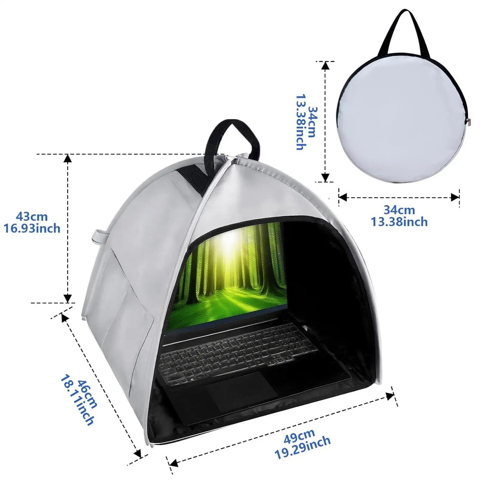 Foldable Laptop Sunshade & Privacy Cover – Anti-Glare Hood for 13–16 Inch Laptops