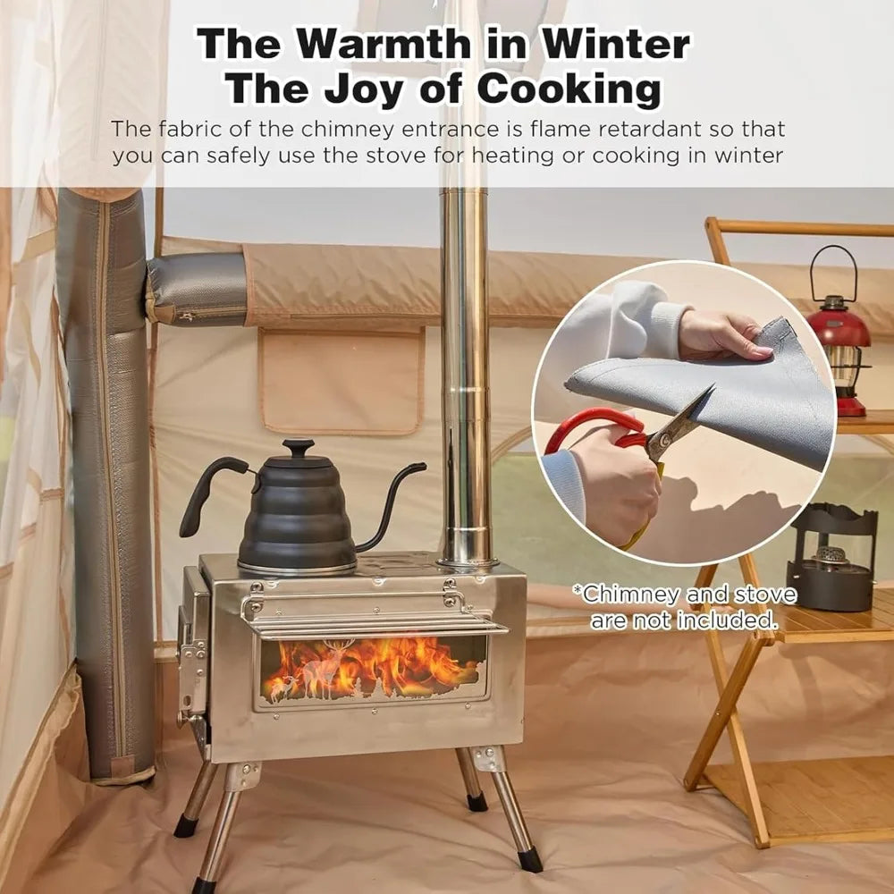 🏕️ 4–6 Person Inflatable Tent – Fast Setup, Waterproof & Stove-Ready Shelter - SmartPursue™