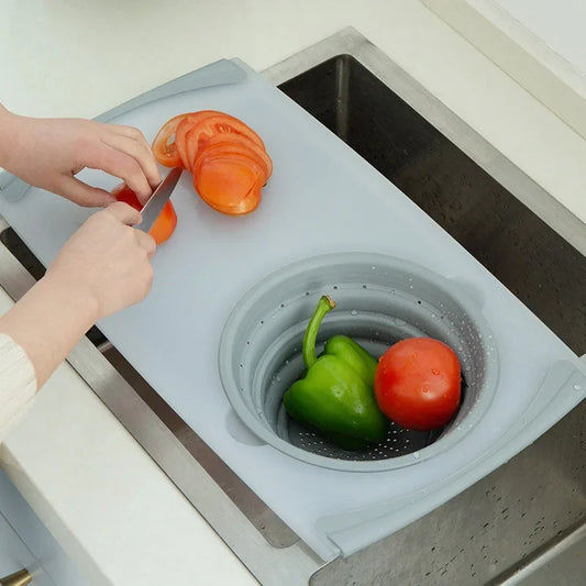 Foldable 3-in-1 Cutting Board with Drain Basket - SmartFusion™