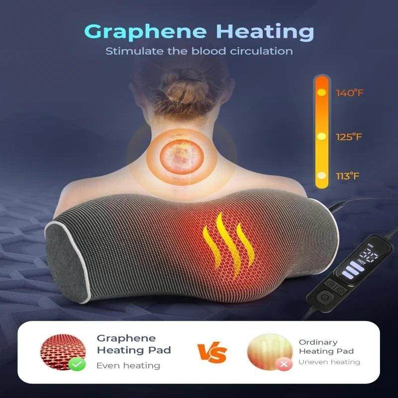 Electric Massager Pillow for Heating Vibration Pain Relief Massage - SmartPursue™