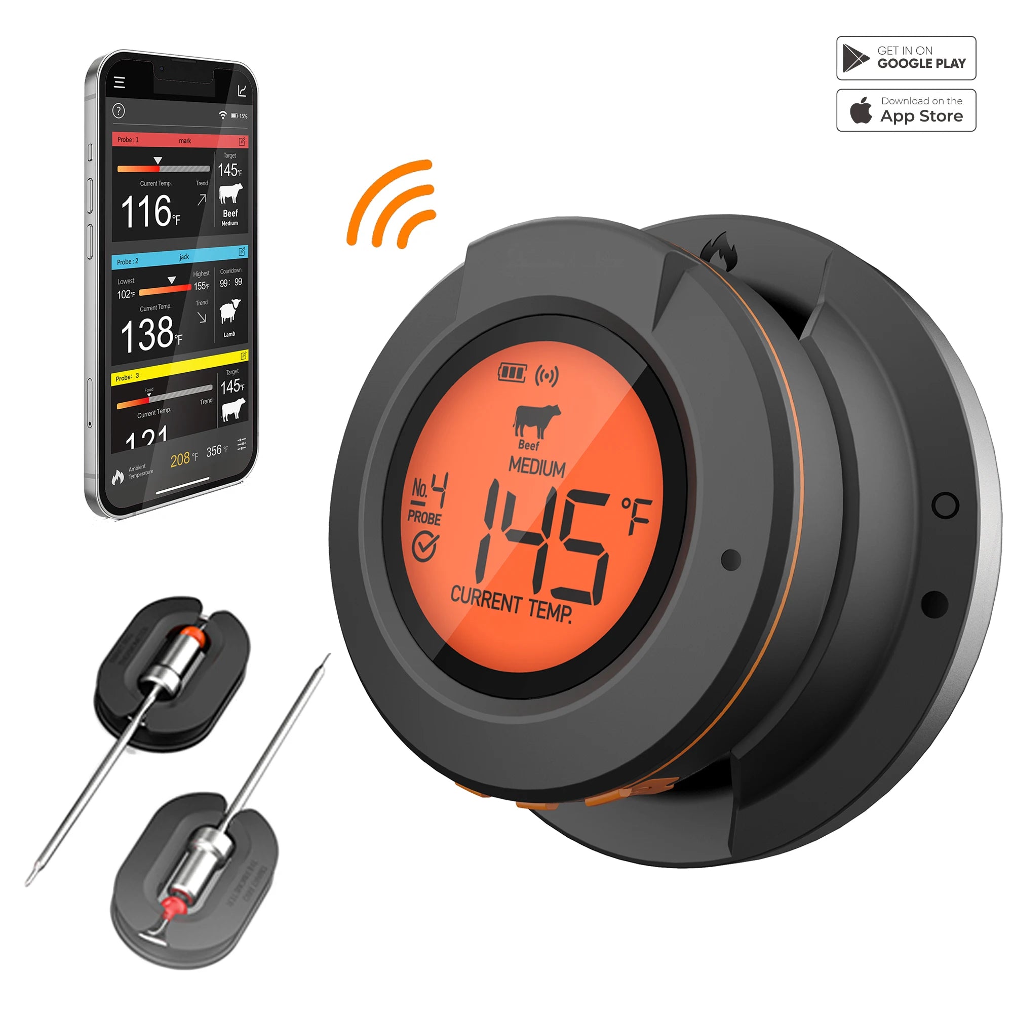 Wireless Bluetooth Meat Thermometer - SmartPursue™