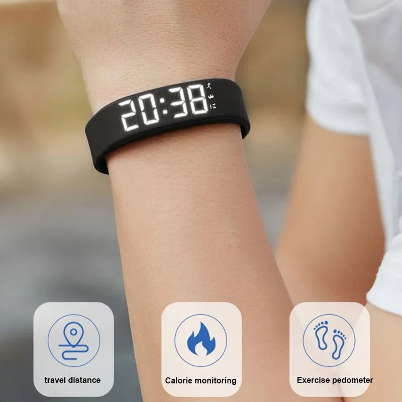 LED Digital Smart Bracelet Vibrating Alarm Clock Waterproof Clock - SmartPursue™