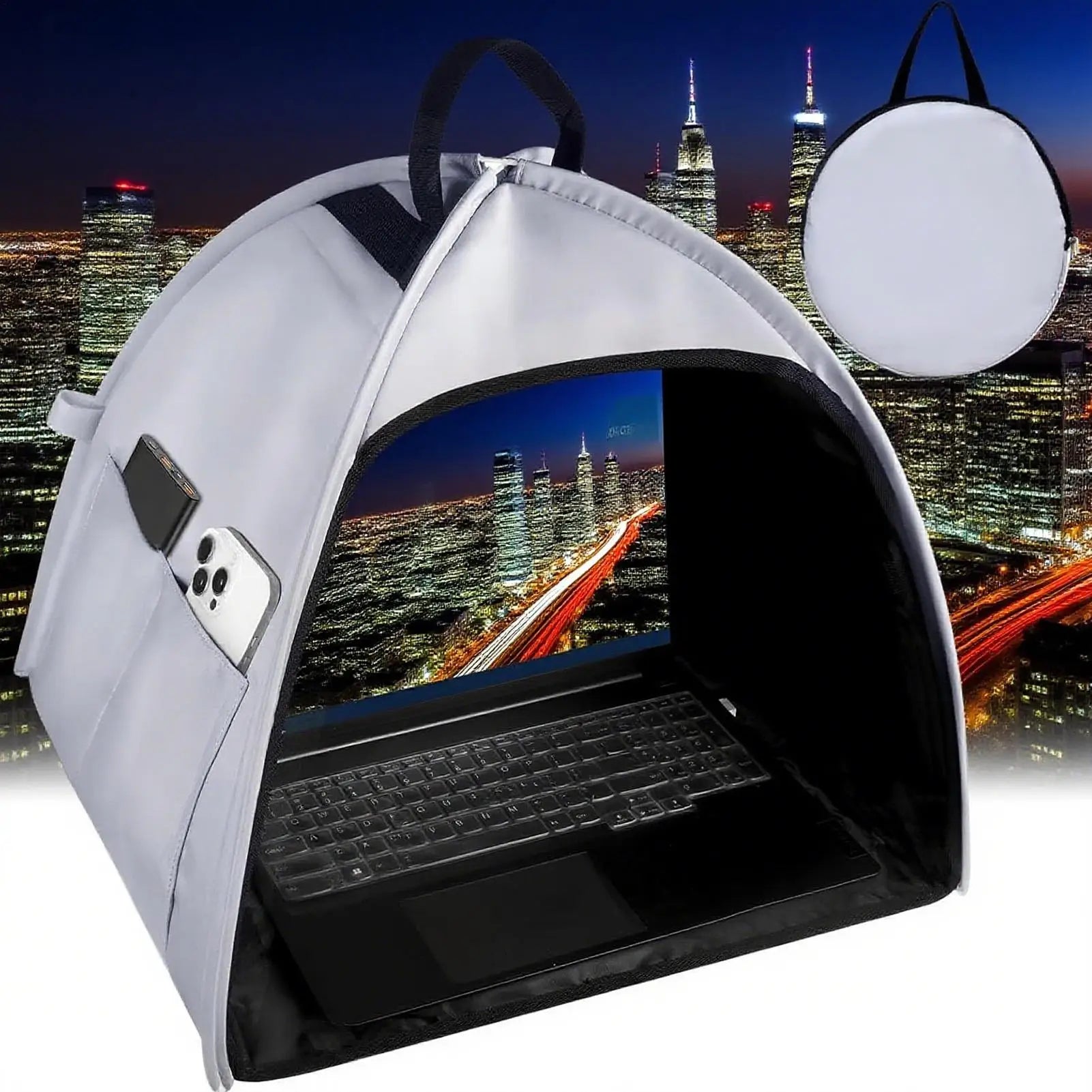 Foldable Laptop Sunshade & Privacy Cover – Anti-Glare Hood for 13–16 Inch Laptops