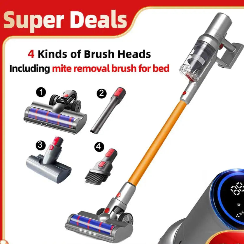 🌀 Smart Cordless Stick Vacuum Cleaner – 27,000Pa with LCD - SmartPursue™