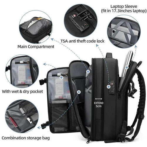 Airbag Backpack Vacuum – Large Capacity Travel Backpack - SmartPursue™
