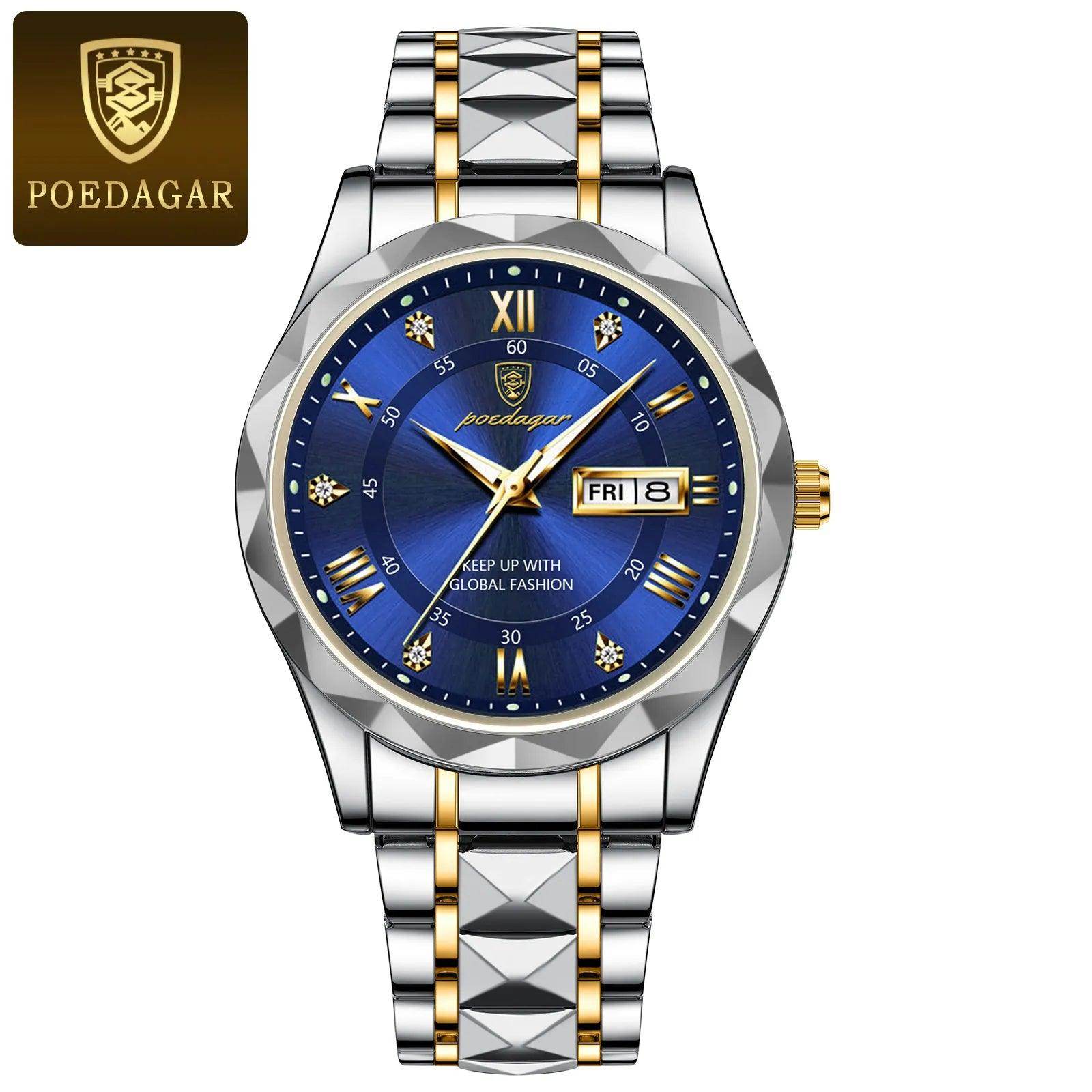 Luxury Wristwatch Stainless Steel Quartz Men's Watch - SmartPursue™