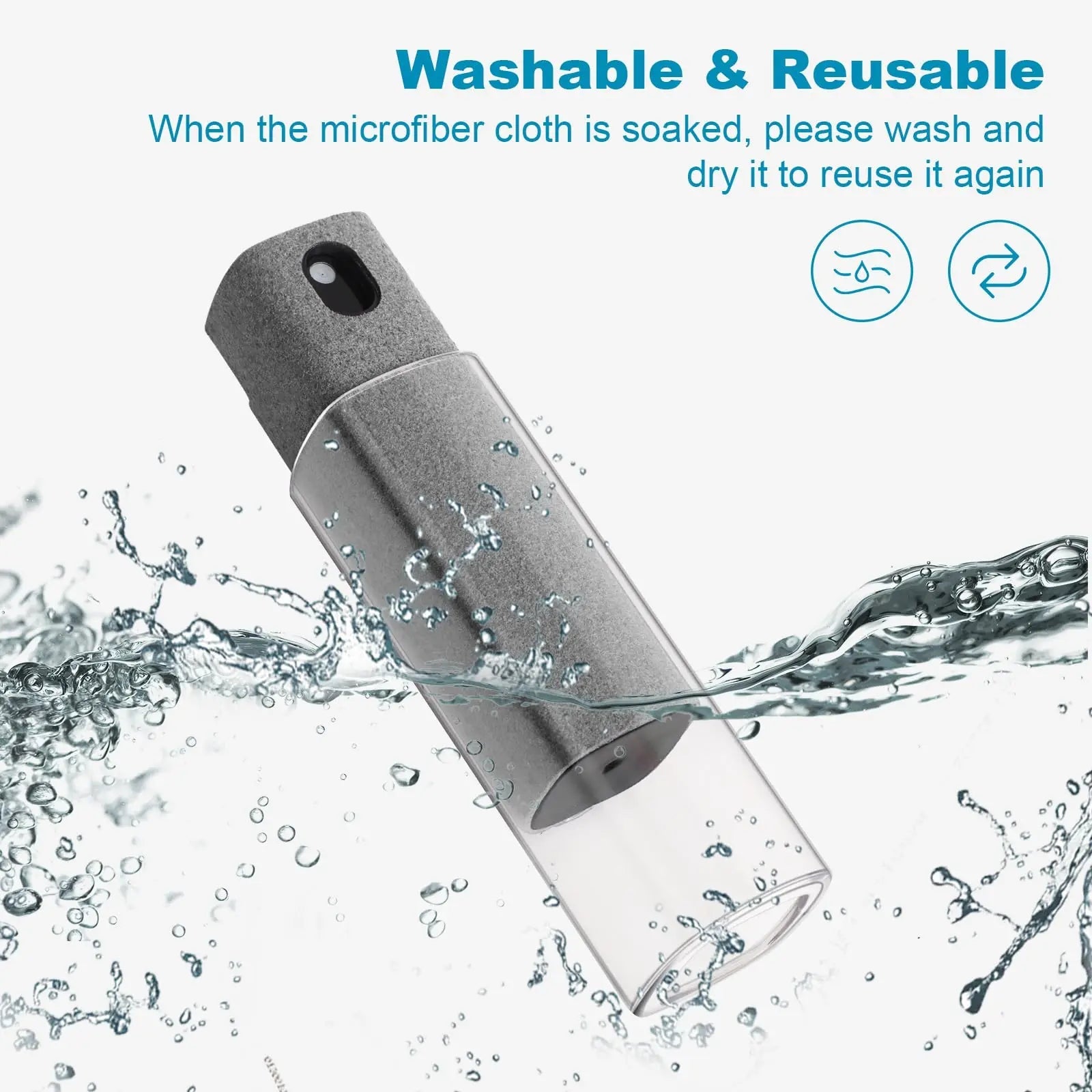 2in1 Microfiber Screen Cleaner Spray Bottle Set Mobile(No liquids) Phone Ipad Computer Cloth Wipe Iphone Cleaning Glasses Wipes SmartPursue™